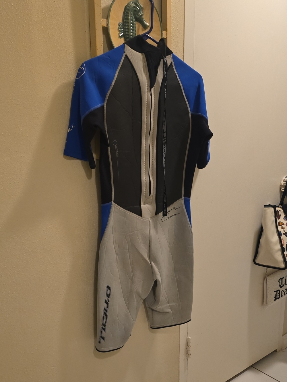 O'Neill Blue, Black & Gray Men's Short Wetsuit / Surf Shorts